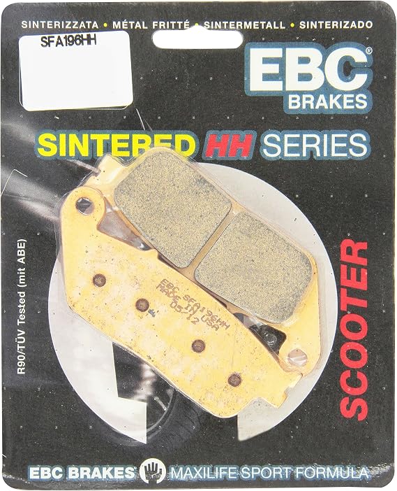EBC Brakes SFA196HH Sintered Scooter Brake Pad, Black, One-Size